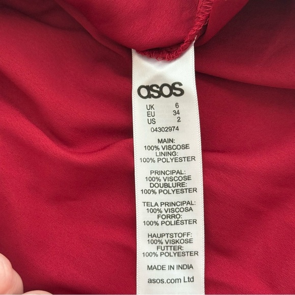 ASOS Women’s Pink and Brown Midi Sundress with Bishop‎ Sleeves Size 2 - Picture 8 of 11